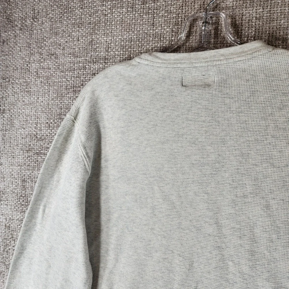 Polo Ralph Lauren Waffle‎ Knit Thermal Shirt Mens *M-L Light Gray Long Sleeve
